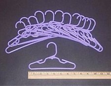 12 Lavender Plastic Hangers 1 Dz for 18 inch Doll Clothes Girl Accessories