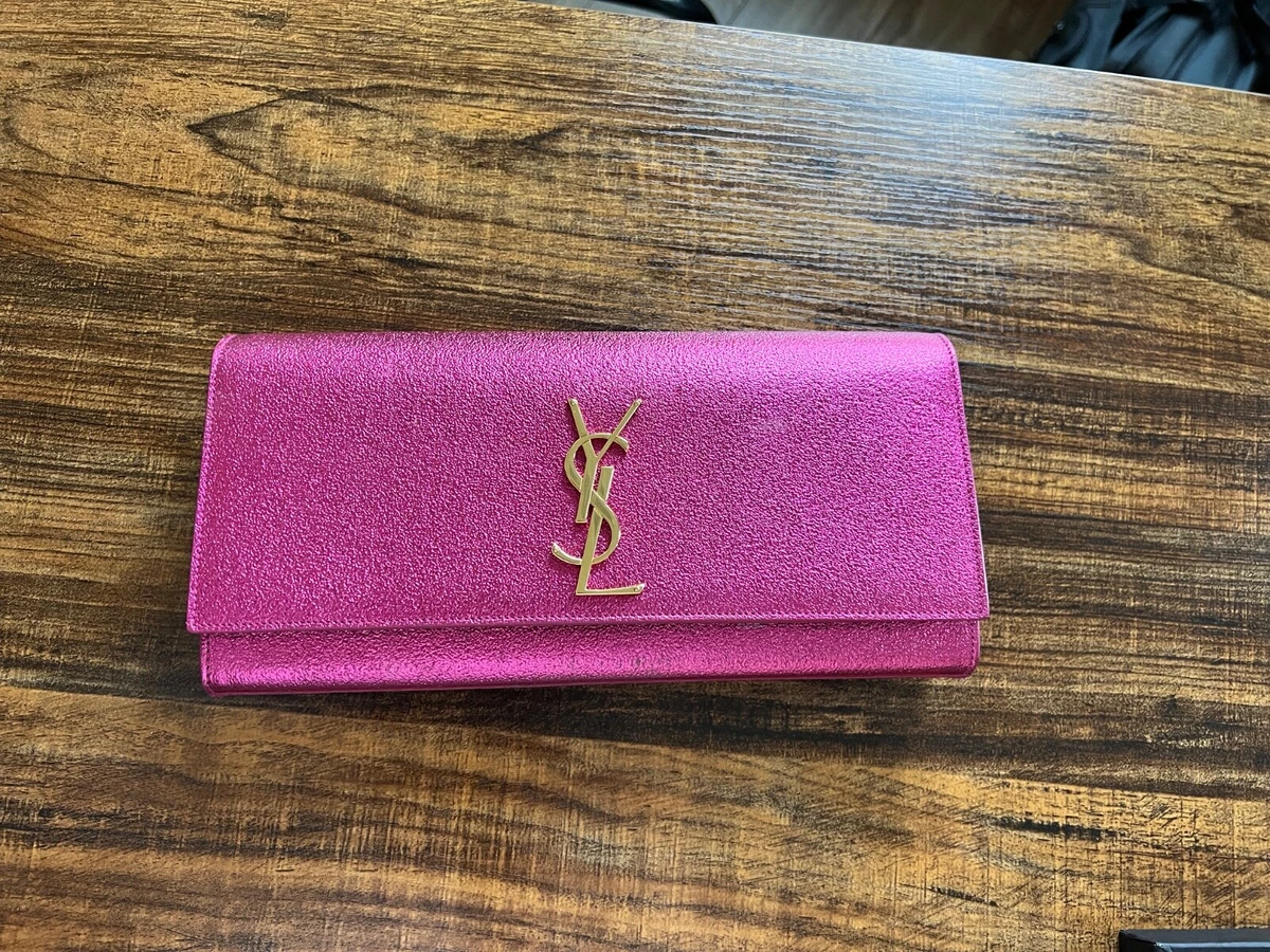 Saint Laurent Ysl Clutch in Pink