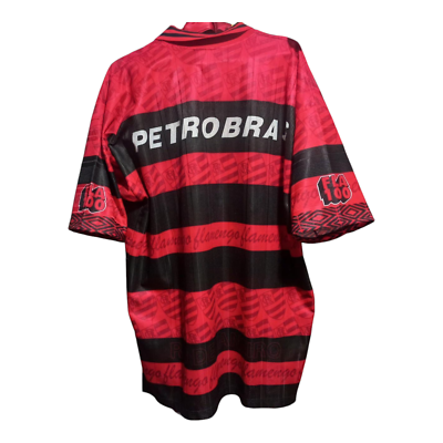 Vtg Umbro Flamengo Lubrax Football Brazil Soccer 90s Home Jersey
