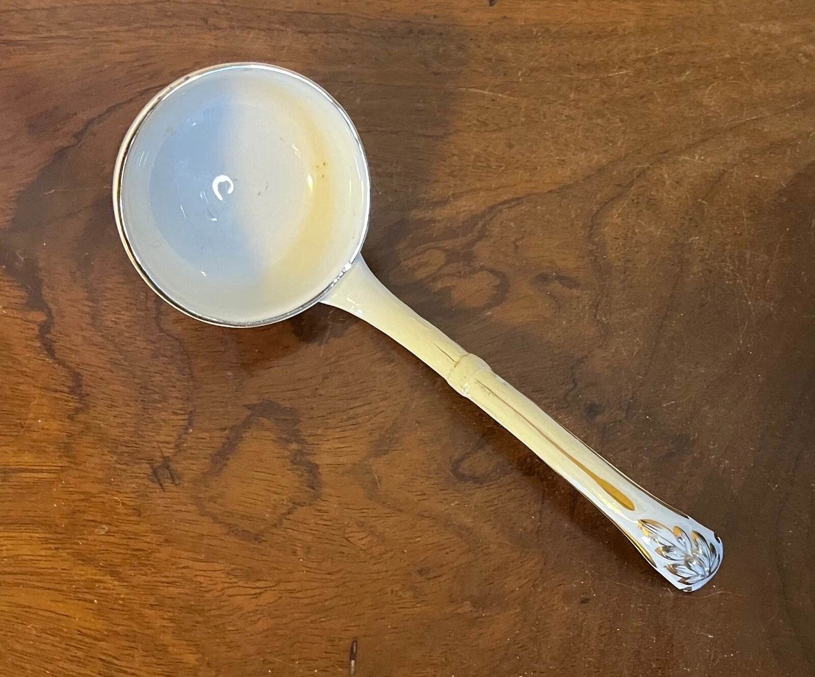 Antique Early 19th century Chamberlains Worcester Porcelain Sauce Ladle 1810 #2