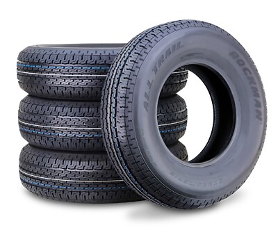 4 ST 225/75R15 Trailer Tire ROCKMAN  10-Ply LR E 117M Steel Belted Radial 11168