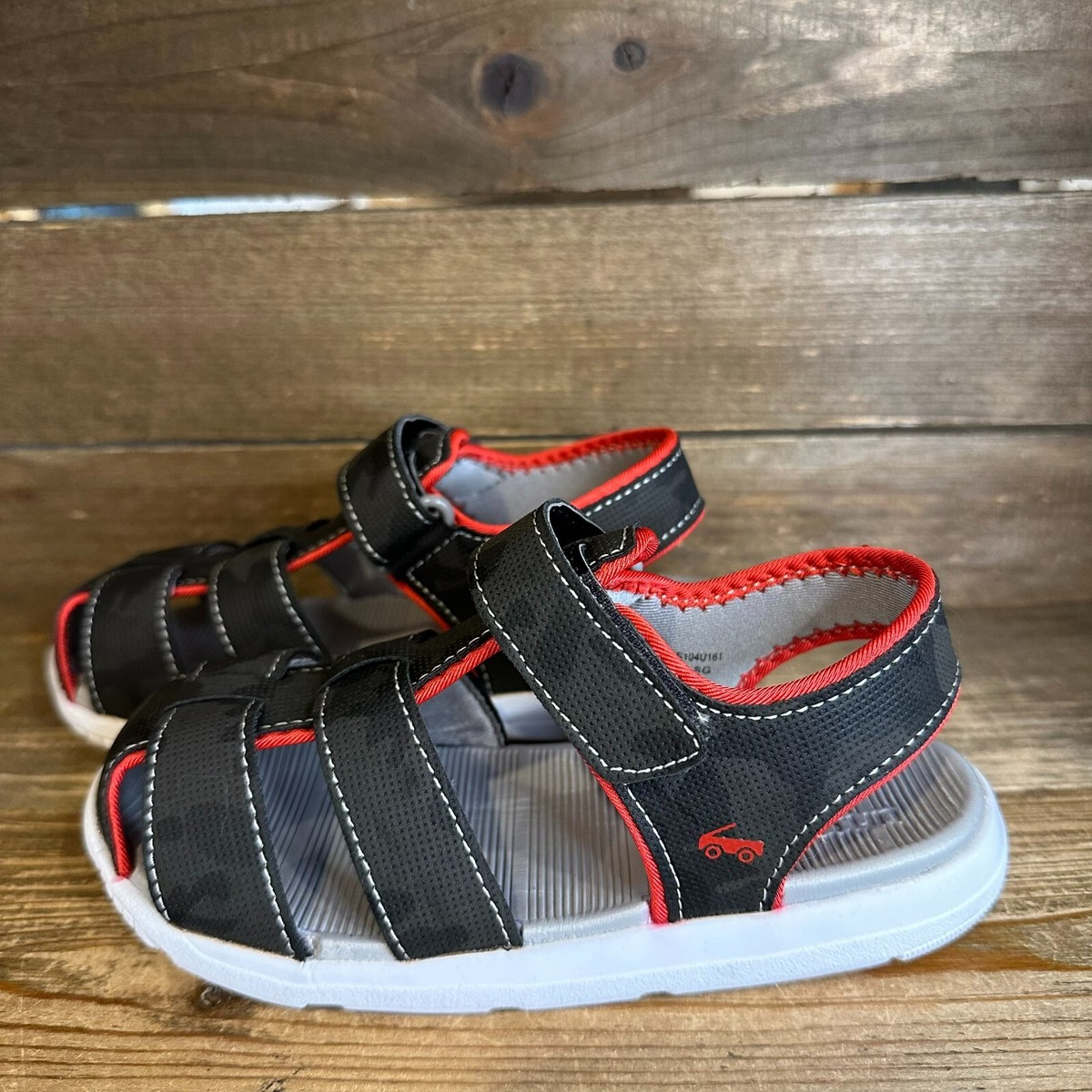 Kids Boys See Kai Run Cyrus IV Flexirun Black Athletic Fisherman