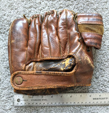 VTG 1950s WILSON VERN STEPHENS PRO-MODEL RHT BROWN LEATHER BASEBALL GLOVE