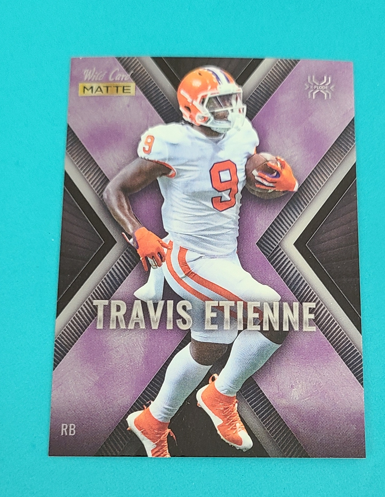 2021 Wild Card Matte X-plode Purple/Silver #MXP-4 Travis Etienne Card 7B