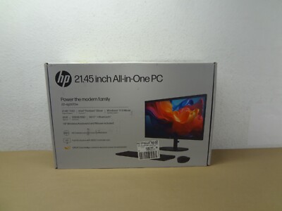 HP 22-dg0013w All-in-1, 22'', Intel Pentium J, 8GB RAM, 128GB SSD, Win11. Black