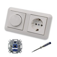 Rev Ritter Led Dimmer + Merten MEG5250-0319 + Steckdose MEG2301-0319 In 1-M Pol