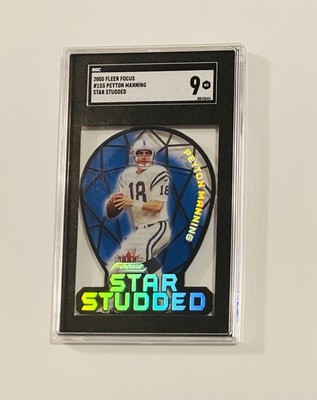 2000 Fleer Focus Star Studded Die-Cut Insert Peyton Manning No. 1 Of 25 SS