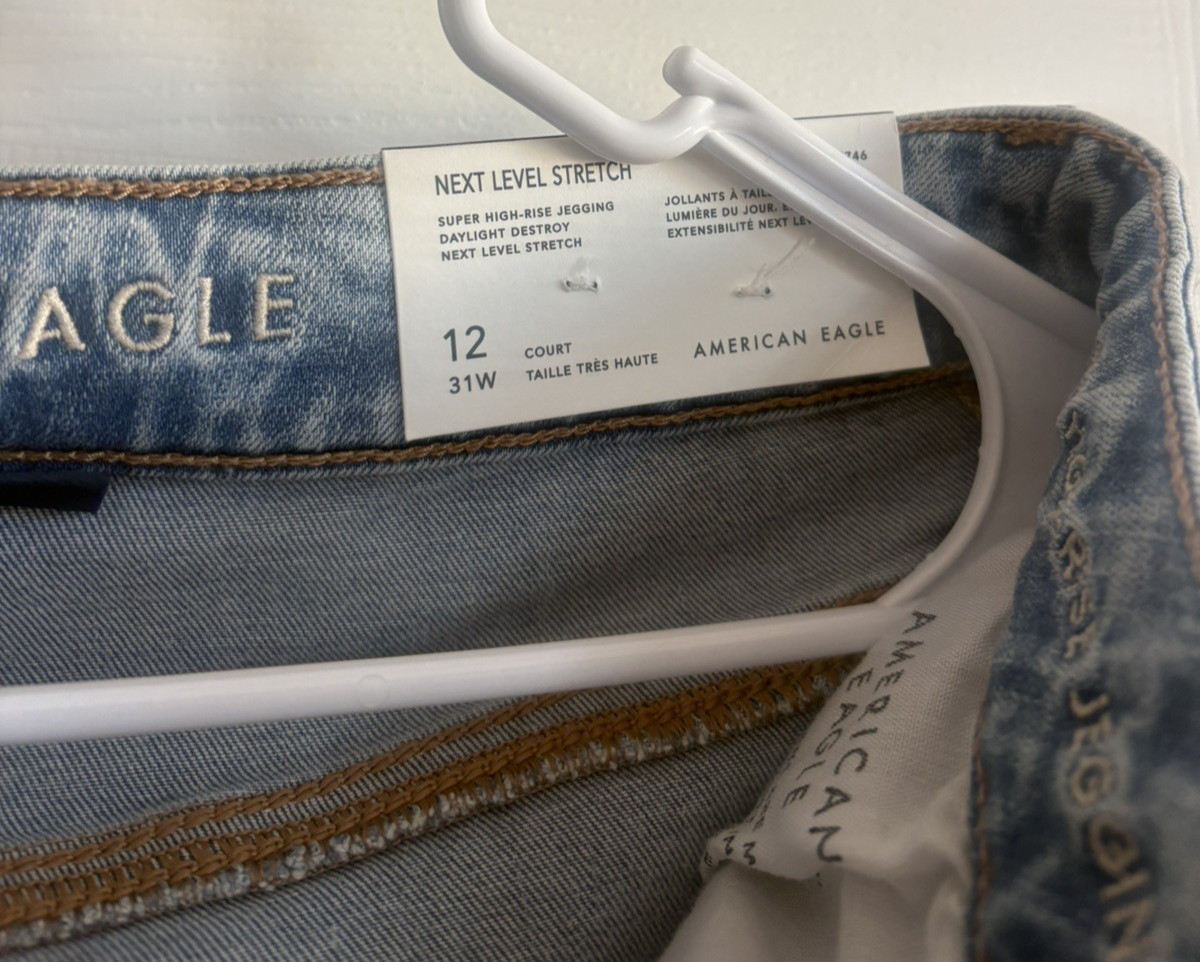 American Eagle Size '12 Short' Next Level Stretch Super High-Rise Jeggings image 3