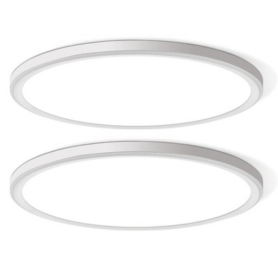 LED Ceiling Light Flush Mount 16 inch 4700lm 5000K White WKONCLDY