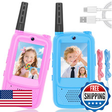 Video Walkie Talkies for Kids, 2 Pack Rechargeable Kids Walkie Talkies Long Rang