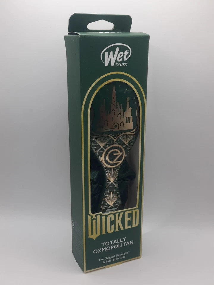 Wet Brush WICKED "Totally Ozmopolitan" Green Detangler Brush and Satin Scrunchie - Image 4 of 4