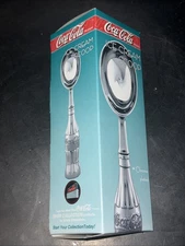 Vintage 1995 Coca Cola 8” Ice Cream Scoop Pewter Finish NIB