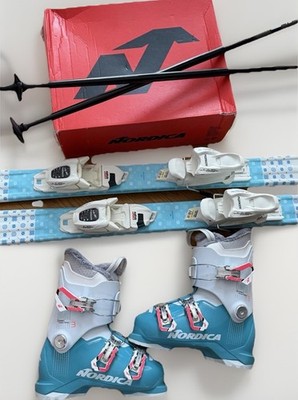Volki Jr Flair 120 Ski, Nordica Speed Machine 20.5 Boots, Poles
