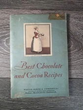 Baker's Best Chocolate Recipes Book 1931 Cookbook Dorchester Mass Advertising