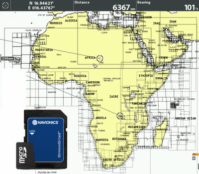2026 Navionics+ Plus microSD Chart Map Card Seekarte Africa & Middle East