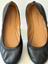 Lucky Brand Women s Black Shoes Flats Size 8M Leather