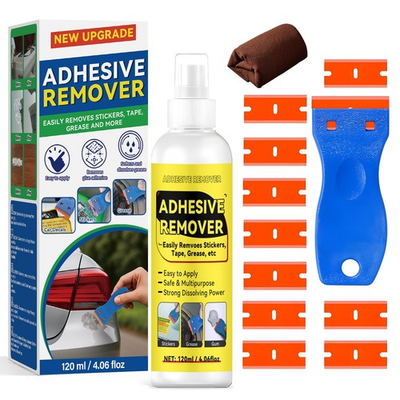 #ad Adhesive Remover Spray 4.06oz Sticker Remover with Plastic Scraper amp; 10 Blad... $13.20