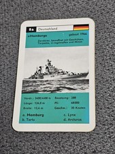Hamburg Zerstörer  - 8a - Schiff - Einzelkarte - Quartett (9)