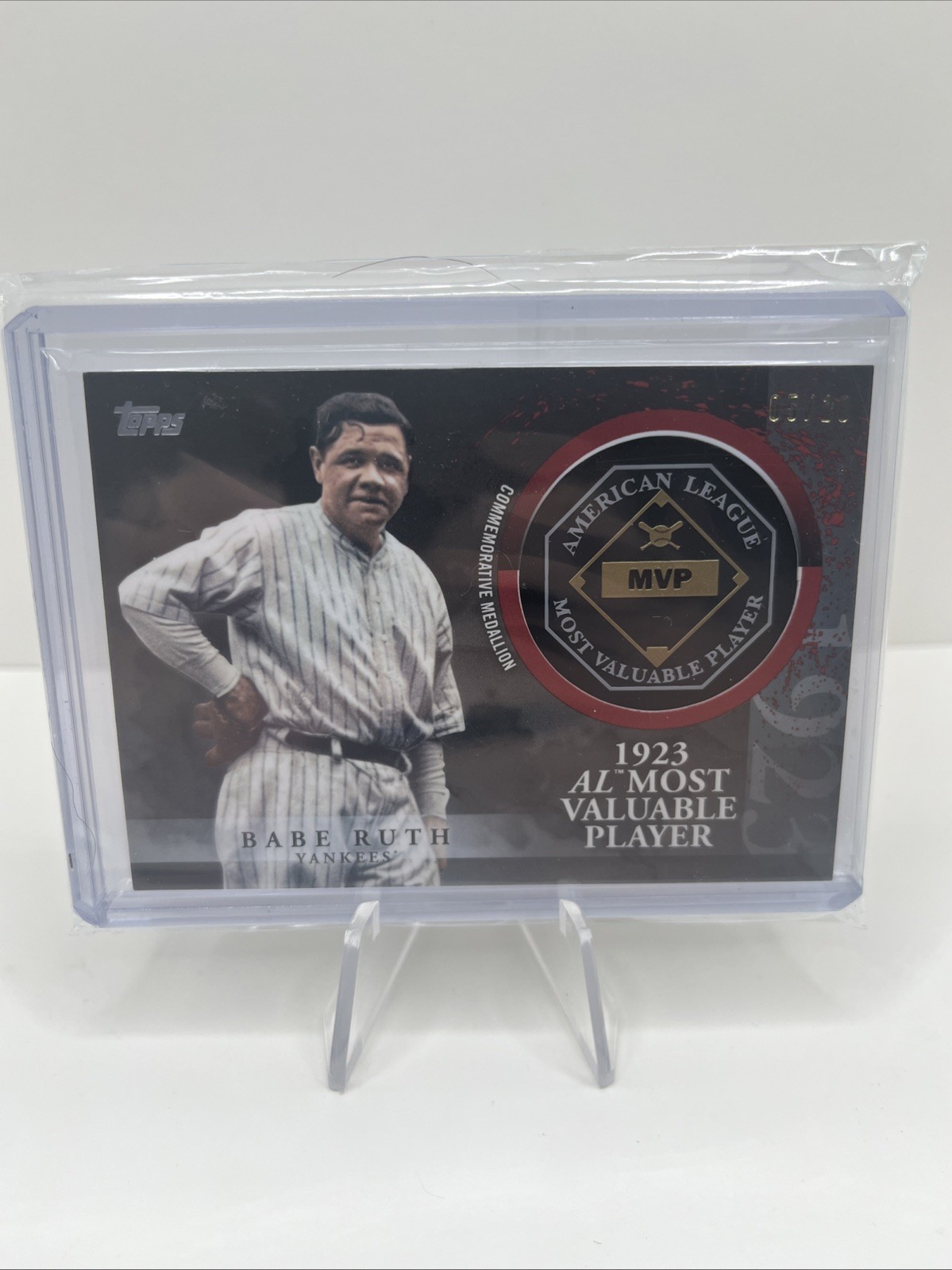 BABE RUTH 2023 Topps Update MVP Commemorative Medallion Relic Yankees 1923 /10