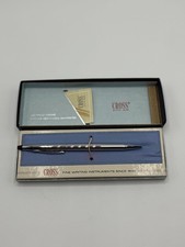 Vintage Cross Chrome Ball Pen 3502 Blue Ink Ball Pen With Original Box