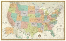 30X50 RMC CLASSIC EDITION UNITED STATES WALL MAP - By Swiftmaps.com *BRAND NEW*
