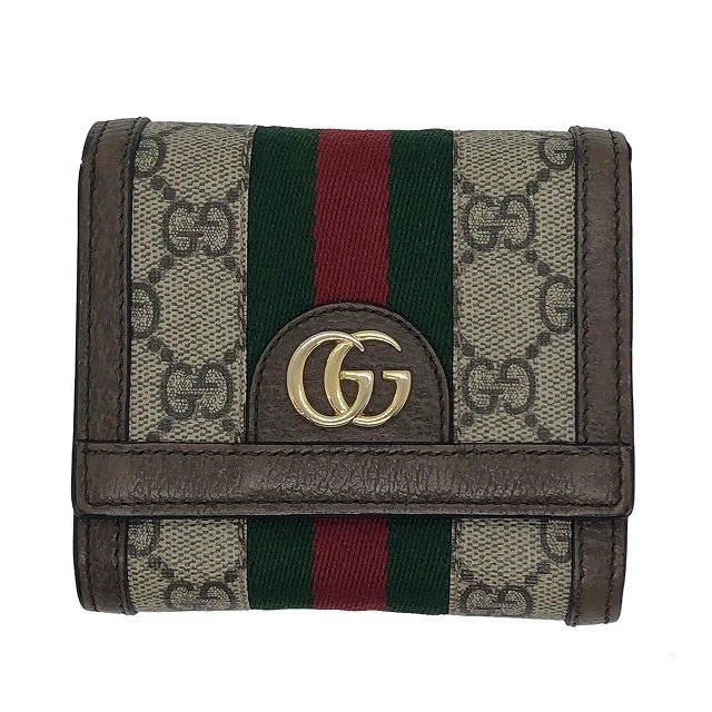 Gucci 59866296Iwg 874Ophidia Gg Supreme Portefeuille Bifold pour Femme Couleur Beige/Eb