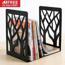 Heavy Duty Metal Bookends Book End Support Holder Shelf for Office School Desk