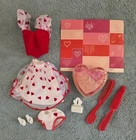 Vintage 1983 Barbie "Loving You" Hearts Outfit #7072 Top, Skirt, Stickers & Pad