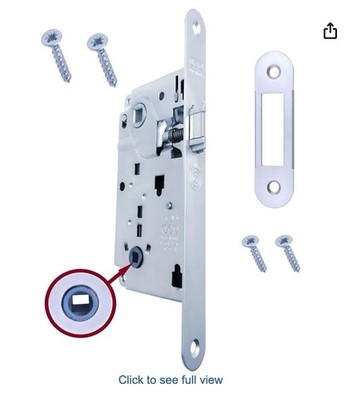 AGB Centro Mortise lock for Interior Doors - Privacy/Pass - Satin chrome