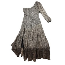 ASTR The Label Women Dress Sable Leopard One-Shoulder Formal Fancy Small M232