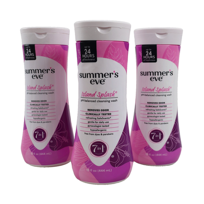 #ad 3 PACK Summer#x27;s Eve Island Splash pH Balanced Cleansing Wash 15 fl oz Each $14.41