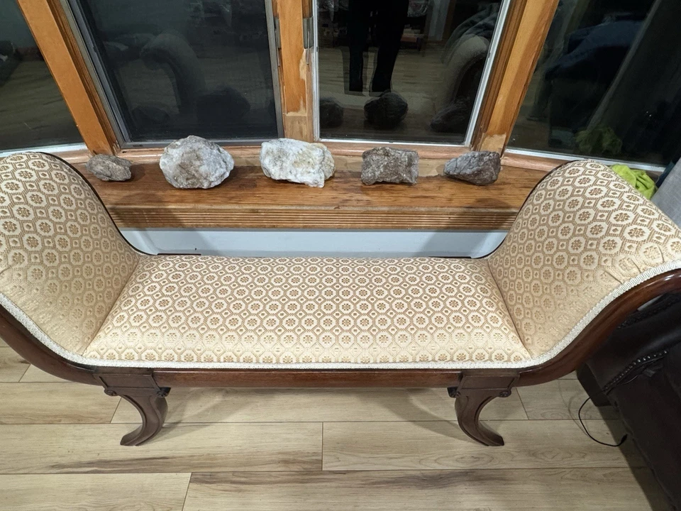 Louis XVI Style Scroll Arm Window Bench.  A Truly Beautiful Piece Of Furniture. - Image 2 of 4