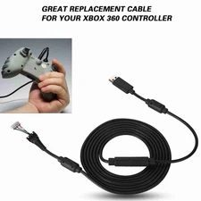 360 (Black)USB 4Pin Gamepad Cable Replacement Wire Breakaway Adapter For
