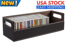 CD Storage Box Rack Holder Stacking Tray Shelf DVD Disk Case Space Organizer New