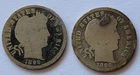 Lot Of Two 1898-P Barber Silver Dimes
