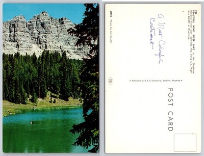 Whetstone Lake Wyoming Mountain Forest Lake Postcard