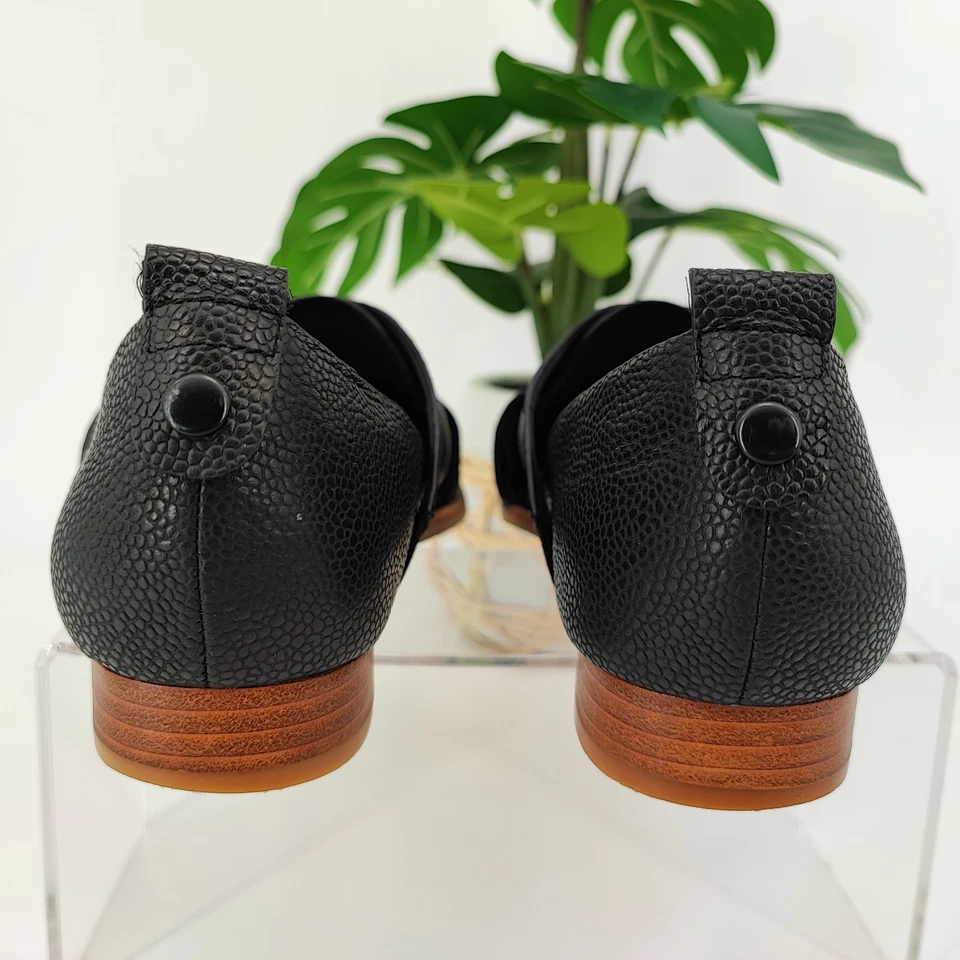 Mocasines para mujer Kelsi Dagger Brooklyn de cuero negro talla 7,5 EE. UU. Foto 3 de 4