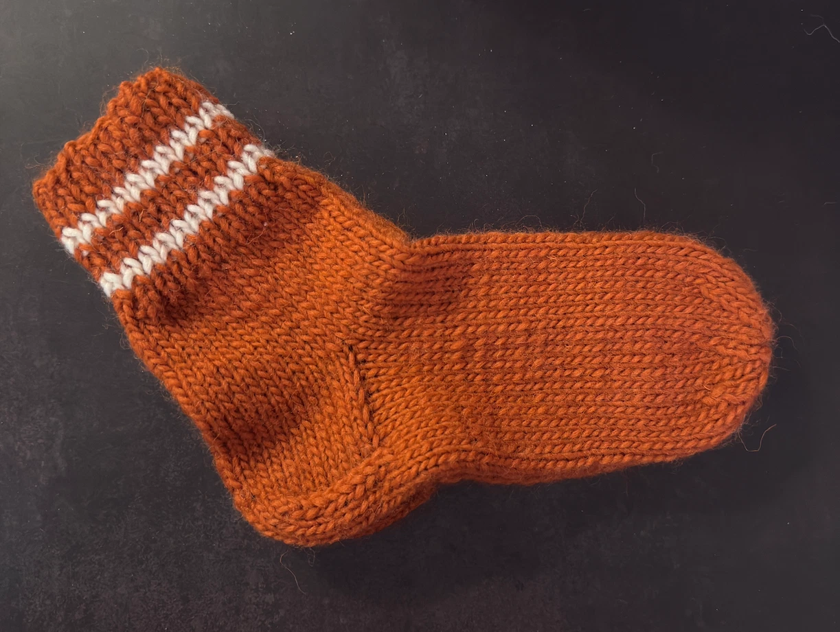Hand Knit Wool Socks Pumpkin Spice 100% Wool Cozy Warm Winter Gift Sizes S M L