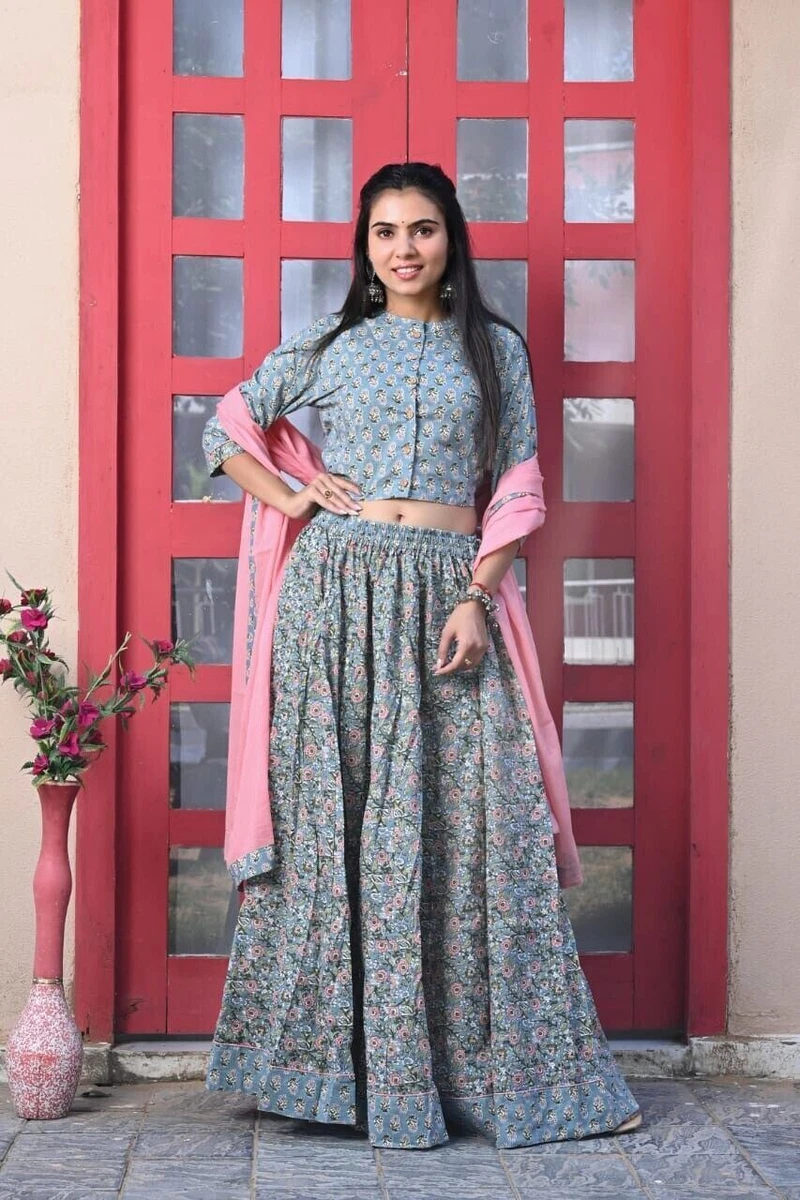 Cotton lehengas best sale