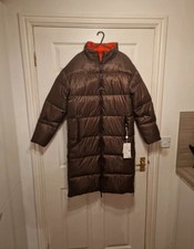 Michael Kors Logo Quilted Puffer Jacket Coat With 2 Sides For Womens Rrp 470£