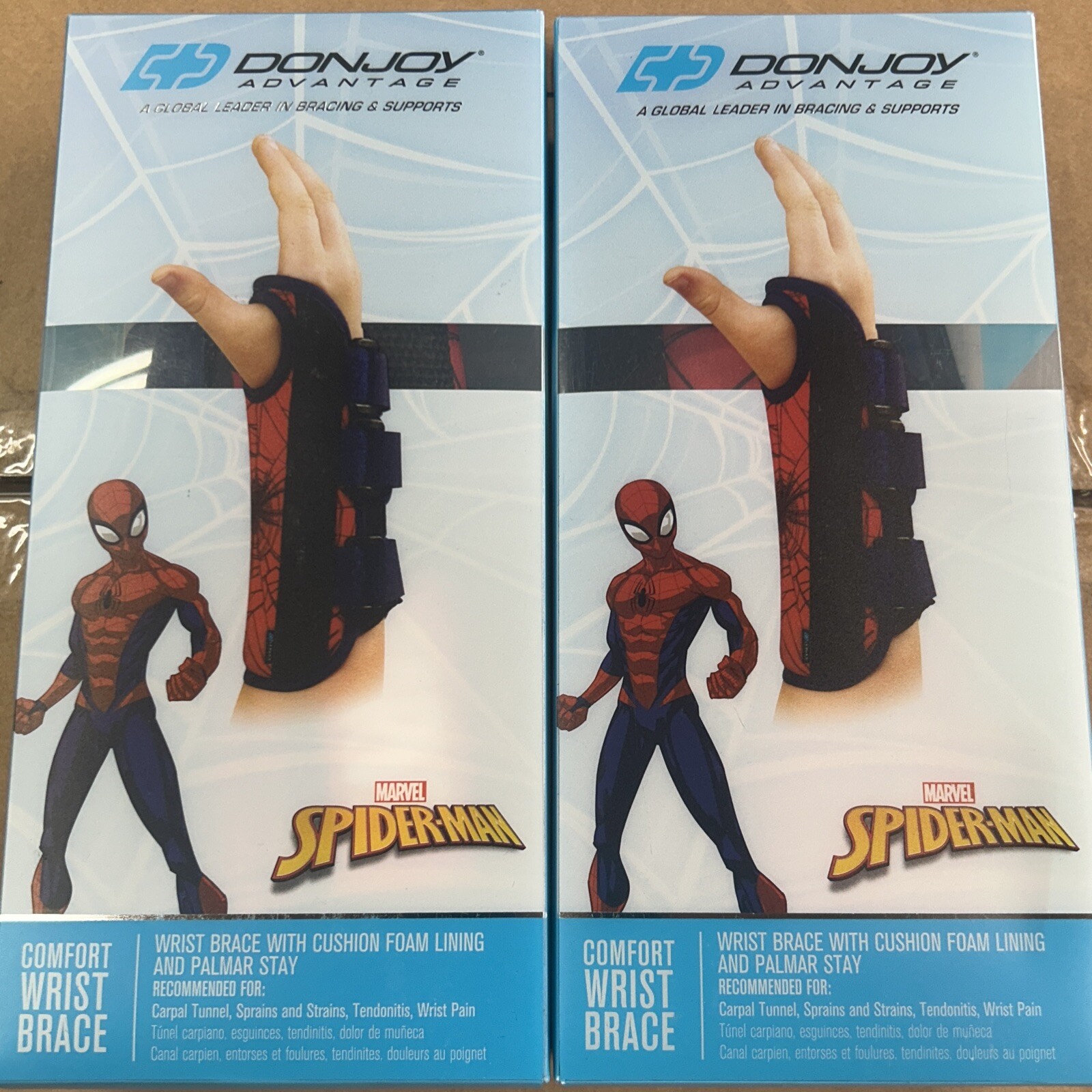Spider-Man Comfort Wrist Brace, Youth/Teen, Right Hand (Pack Of 2 ...