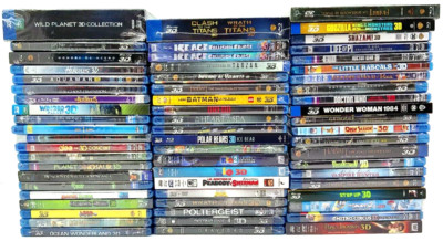 LOT of 30 Blu-Ray 3D Movies!! Harry Potter-Wonder Woman-HOME & + NEW & SEALED(R)