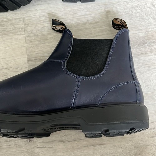 Blundstone 2246 Navy Black Leather Chelsea Boots Pull on Ankle Men’s 11 NEW - Picture 8 of 13