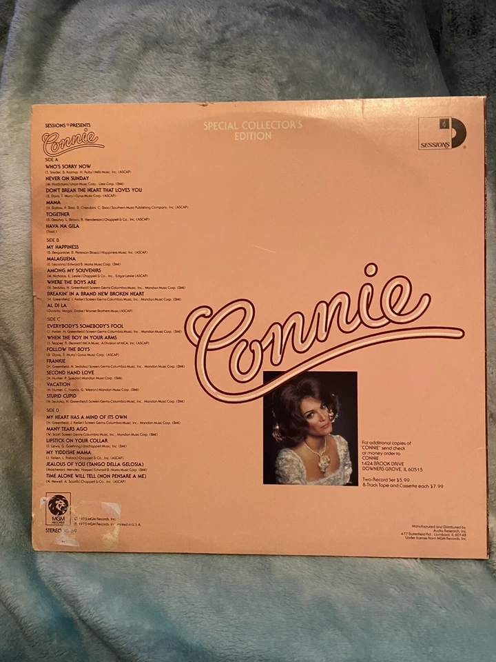 Connie Francis 'Connie' Vinyl 2x LP Records 1975 on MGM Sessions - Image 2 of 4