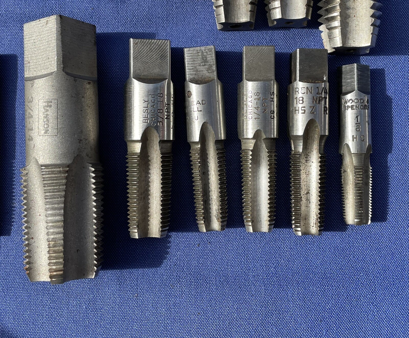 Lot Of 48 Metal High Speed Taps Various Sizes Brands Made In USA & T