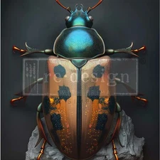 ReDesign Prima Decoupage Paper for Furniture BRASS SCARAB A1 Fiber Paper