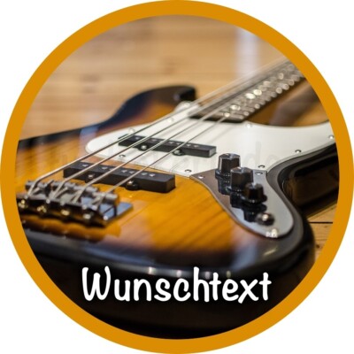 Gitarre E Bass Tortenaufleger Name Party Deko personalisiert Geburtstag essbar