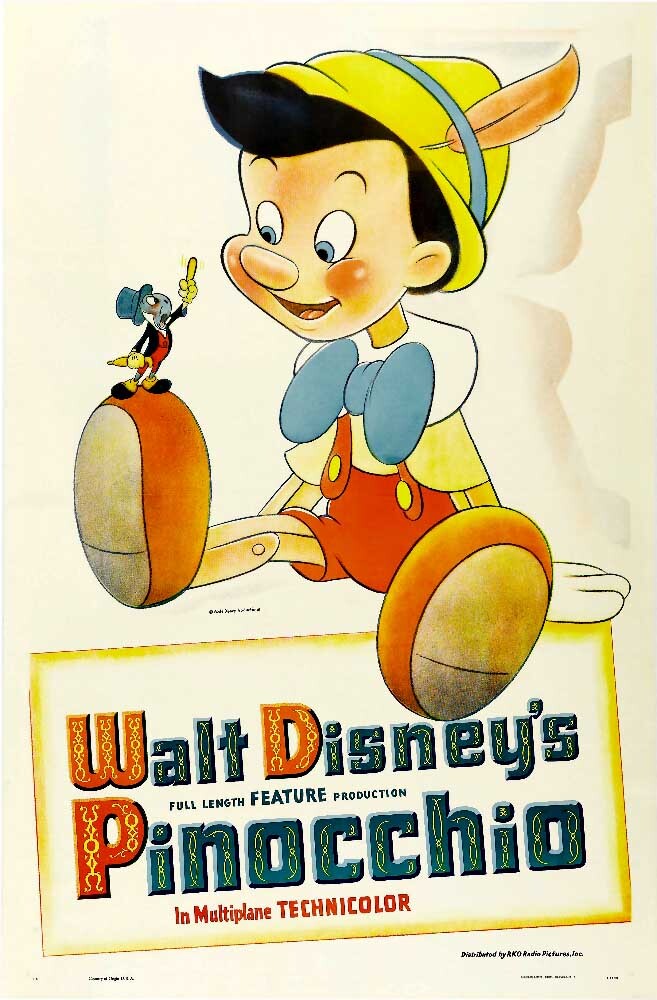 Disney Classic Pinocchio Movie Premium POSTER MADE IN USA