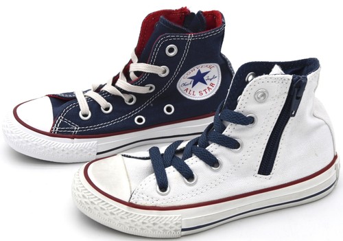 Sneaker donna in canvas con zip All star Chuck taylor high zebrata Converse  143791C OYSTER