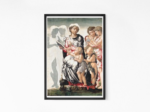 Michelangelo - Madonna and Child with St John and Angels Wall Art Print Poster - Picture 2 of 6